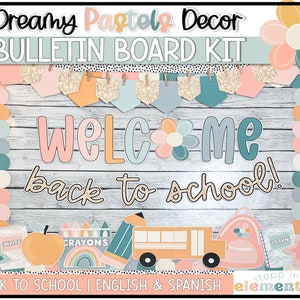 Dreamy Pastels Bulletin Board Kit | Back to School Bulletin Board | Pastel + Trendy Classroom Decor