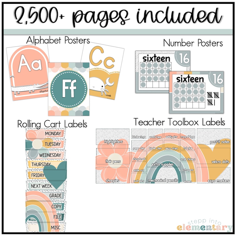 Dreamy Pastels Classroom Decor Bundle | 3000+ Pages (digital Download ...