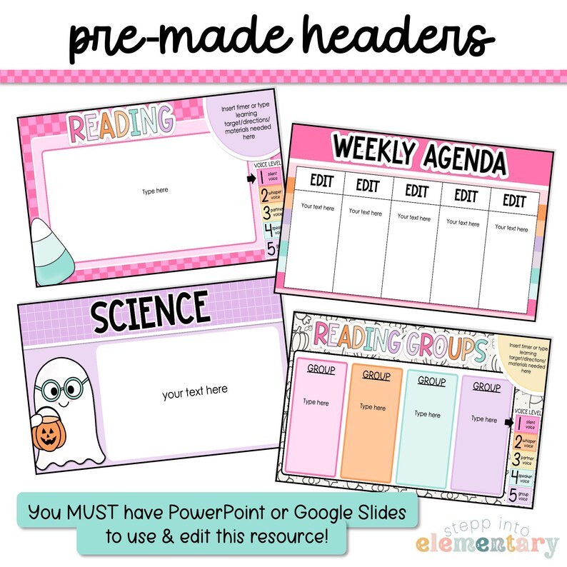 Cutesy Halloween Classroom Slides | 200+ Editable Templates (google ...