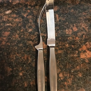 Viners International Stainless Steel Carving Knife And Fork Two Pieces Set