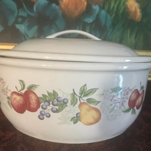 Vintage Corelle Coordinates Stoneware Baking Dish With Lid