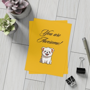 Carte postale vierge pour enfants You Are Awesome avec encouragements pour étudiants (enveloppes incluses)