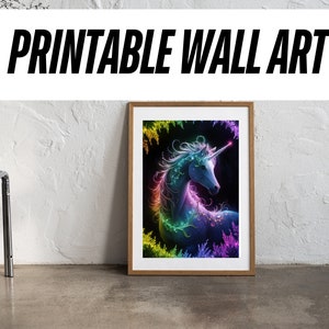 Magical Unicorn Printable Wall Art Instant Download Unicorn Lovers Gift Wall Poster Multiple Sizes Available