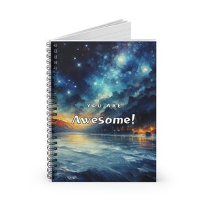 Cuaderno Estudiante Eres Impresionante Recordatorio Cuaderno de Regalo para Niños Cuaderno Rayado Cuaderno de Espiral de Regalo - Línea Rayada