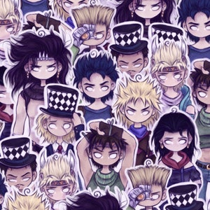 JJBA/Jojo's Part 1 & 2 FanArt-vinylstickers - PlushFiends