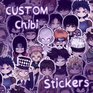 Adesivi in vinile personalizzati Chibi FanArt - PlushFiends