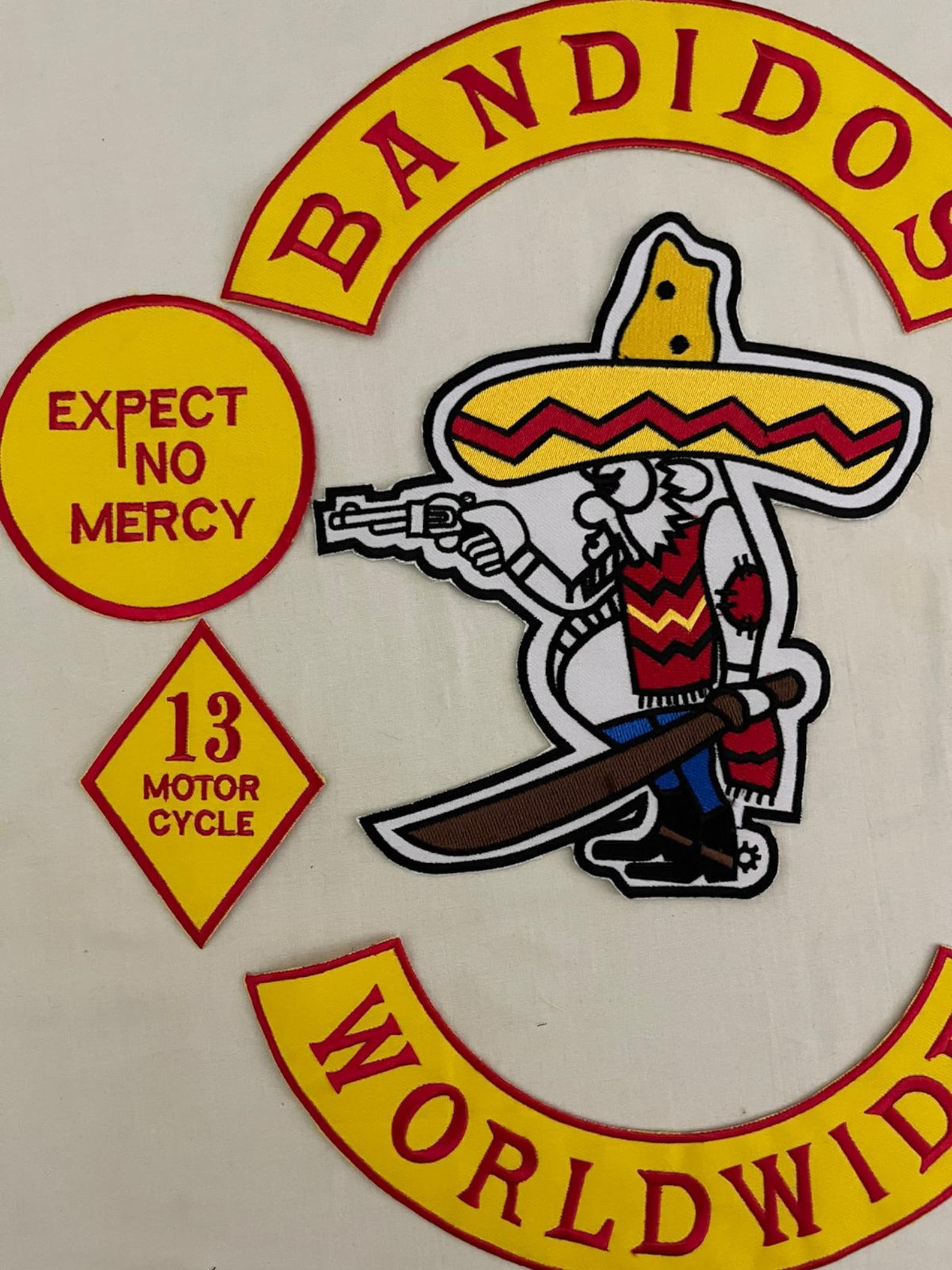 Bandidos Worldwide Mc Patches Biker Vest Ironon Jacket Etsy