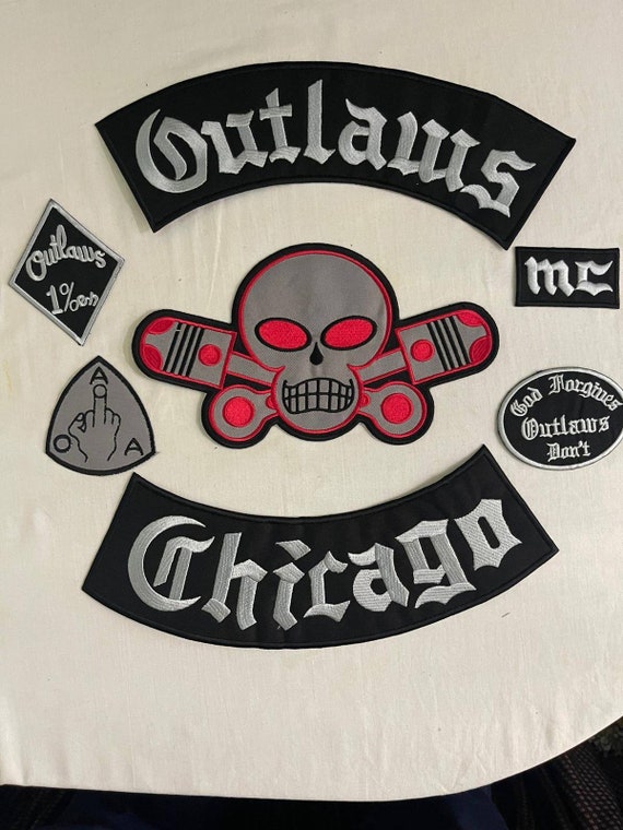 Outlaw Chicago and Nomads Forgives Biker Patch Embroidered Iron on Rider  Full Set Choose One - Etsy UK