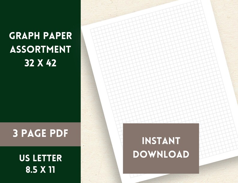 Graph Paper Digital Download PDF | Assorted Line Styles - Etsy
