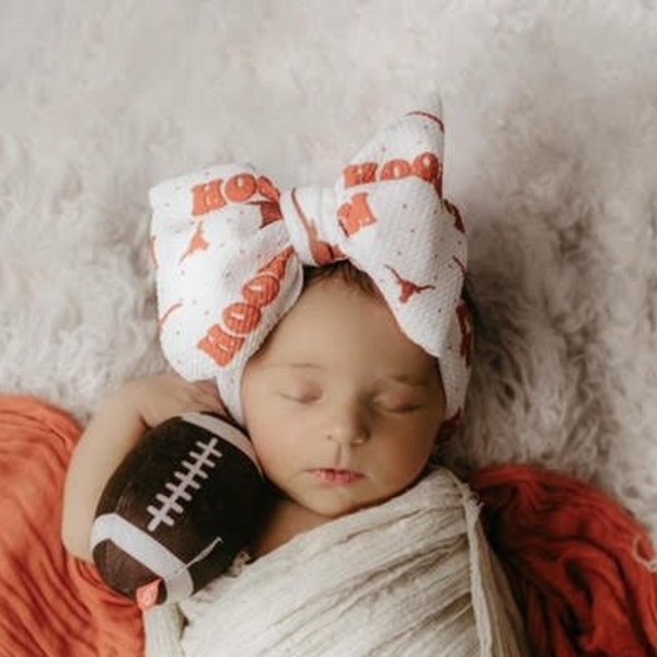 University of Texas Hook Em' Horns Bow The Honey Bows Headwrap Bevo Texas Fight Hook Em Bow