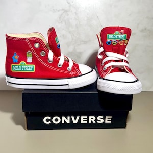 Personalized Custom Sesame Street Theme Toddler Baby Converse Sneakers Shoes image 4