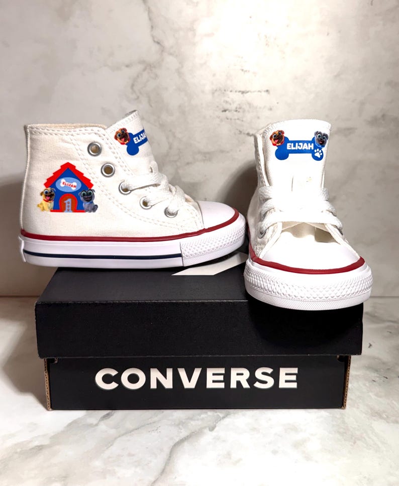 Personalized Custom Sesame Street Theme Toddler Baby Converse Sneakers Shoes image 3