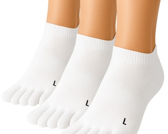 Calcetines deportivos acolchados con dedos, tallas M y L.