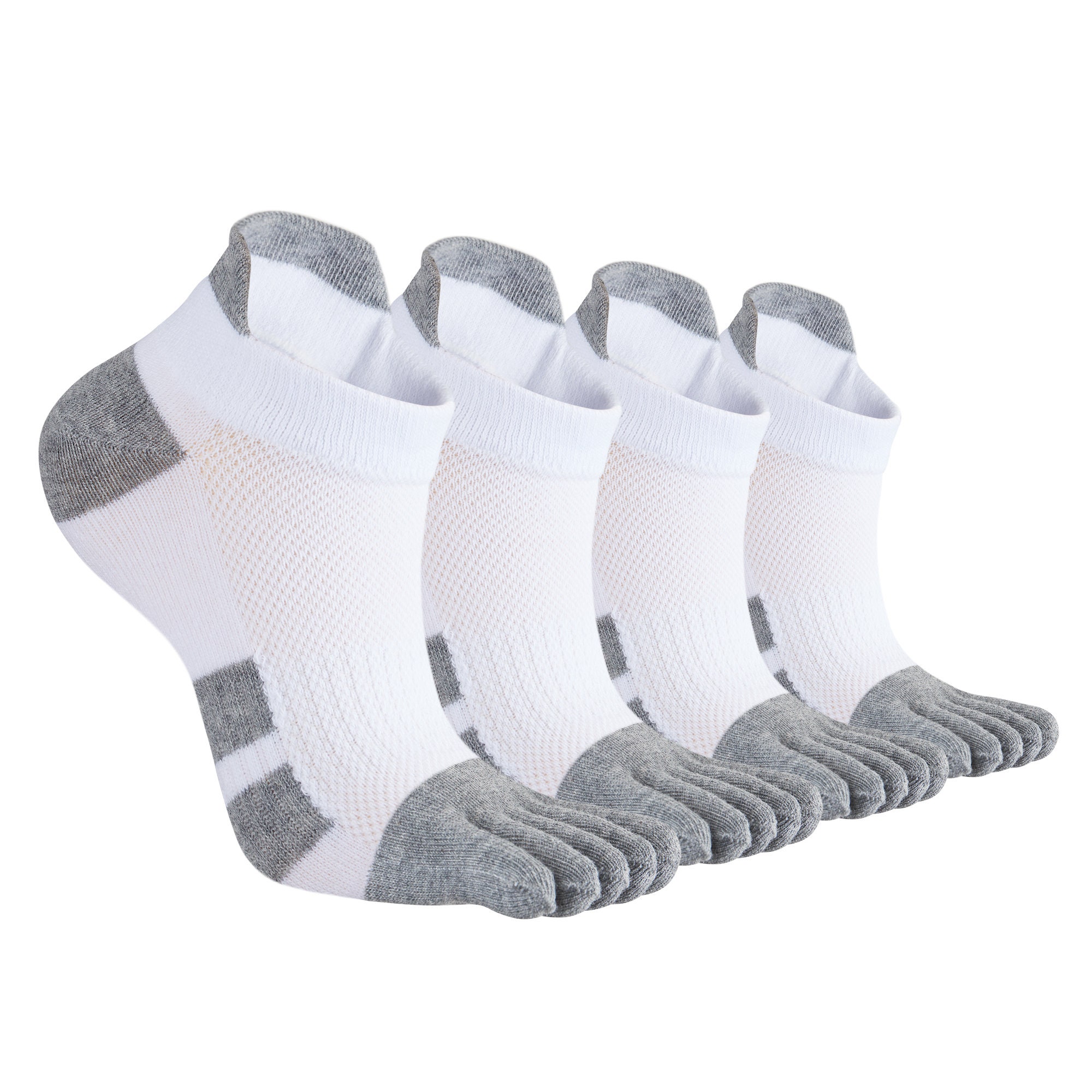 Size 39-44/45-48, 5 Pairs，Men's 5-Finger Socks Cotton Split Toe Socks Fancy  Running Toe Sock Sport Five Finger Sock, 