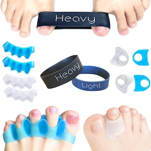 Toe Correctors and Toe Exercise Bands for Bunion Relief & Plantar Fasciitis