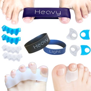 Toe Alignment tools for Bunion, 5 Toe Corrector & Big Toe Spacer/ Toe excercise Bands for Bunion