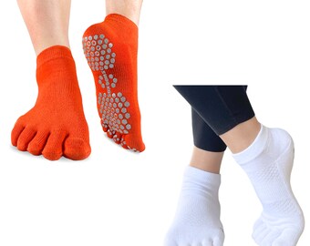 2 paires de chaussettes de sport Soxsense avec adhérence et coussin, chaussettes antidérapantes pour le pilates, le yoga, le football, le basket-ball