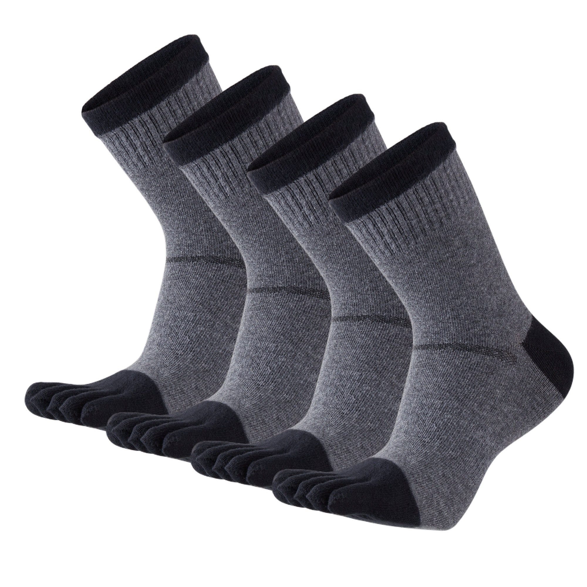 VWELL COOLMAX - Calcetines de cinco dedos para hombres y mujeres,  calcetines deportivos de alto rendimiento invisibles (3 pares)