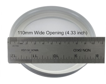 4.25" / 110mm METAL LID W/ Plastisol Ringed Liner 6 LIDS per order