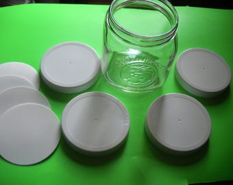 4 GOLDEN HARVEST CANISTER Replacement Lids + Liners - Jar Not Included - fast U.S.A. shipping