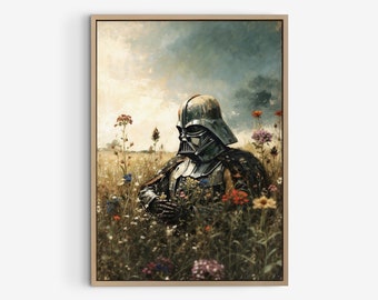 Unique Science Fiction Oil Painting, Star Wars Poster, Sci-fi Fine Art Print.