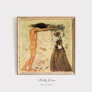 Beautiful vintage Fairytale Princess art by John Bauer, Folklore Vintage Wall Art, Princess Printable Print, the Golden Age of Illustration.