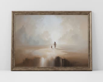 Jesus, Please Hold my Hand Watercolor Bible Print Art, Jesus Leaves the 99, Jesus Christ and Little Girl, Come Follow Me Child Print Art.