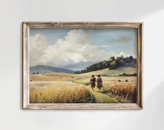 Old Friends Leaving Home Fine Art Print, Power Ring Fantasy Poster, Fellowship Print.
