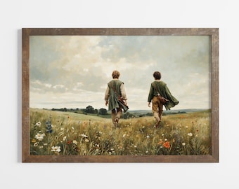 Old Friends Leaving Home Fine Art Print, Power Ring Fantasy Poster.