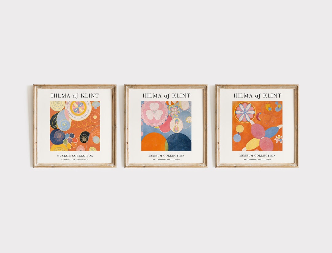 Vintage Abstract Wall Art by Hilma Af Klint. SET OF 3. Vintage Etsy