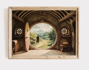 裂け谷のプリント、指輪物語、ホビット、アートプリント、ファンタジー