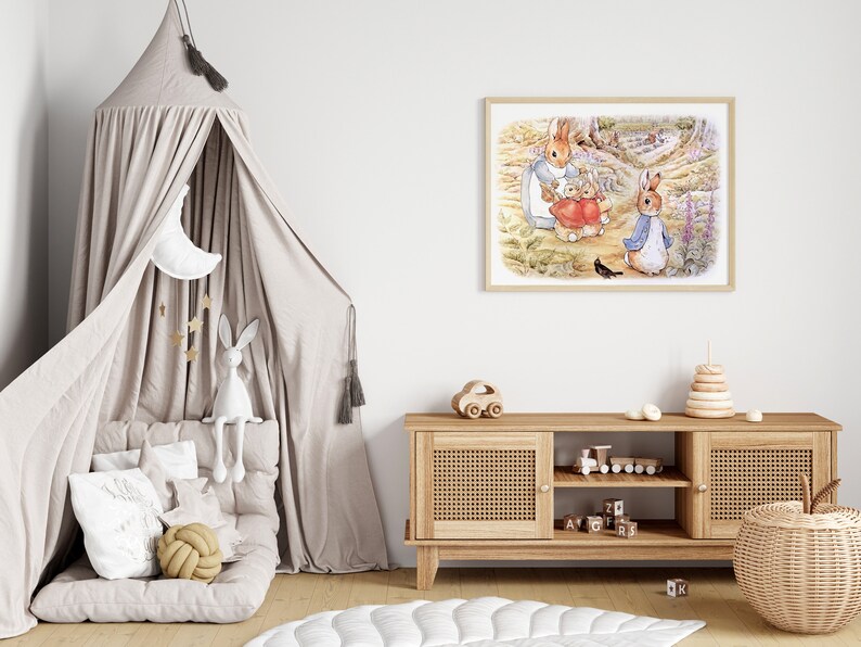 Beatrix Potter Peter Rabbit Printable Wall Art, Vintage Bunnies Nursery ...