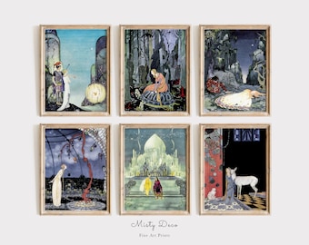 Collection of Enchanting Fairy Tale Illustrations Virginia Frances Sterrett, Whimsical Fairytale Wall Art, Golden Age of Illustration.