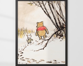Classic Pooh Art Prints. Classic Pooh Nursery Art. Classic Winnie