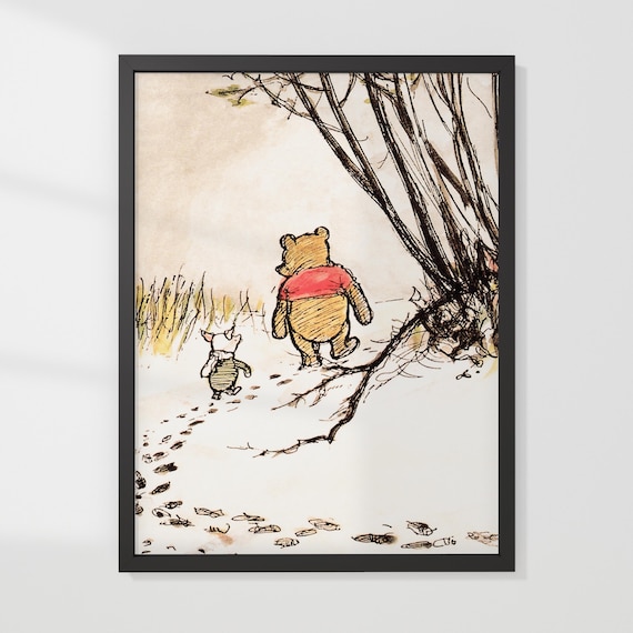 くまのプーさん ウォールアート、子供部屋用ヴィンテージファイン