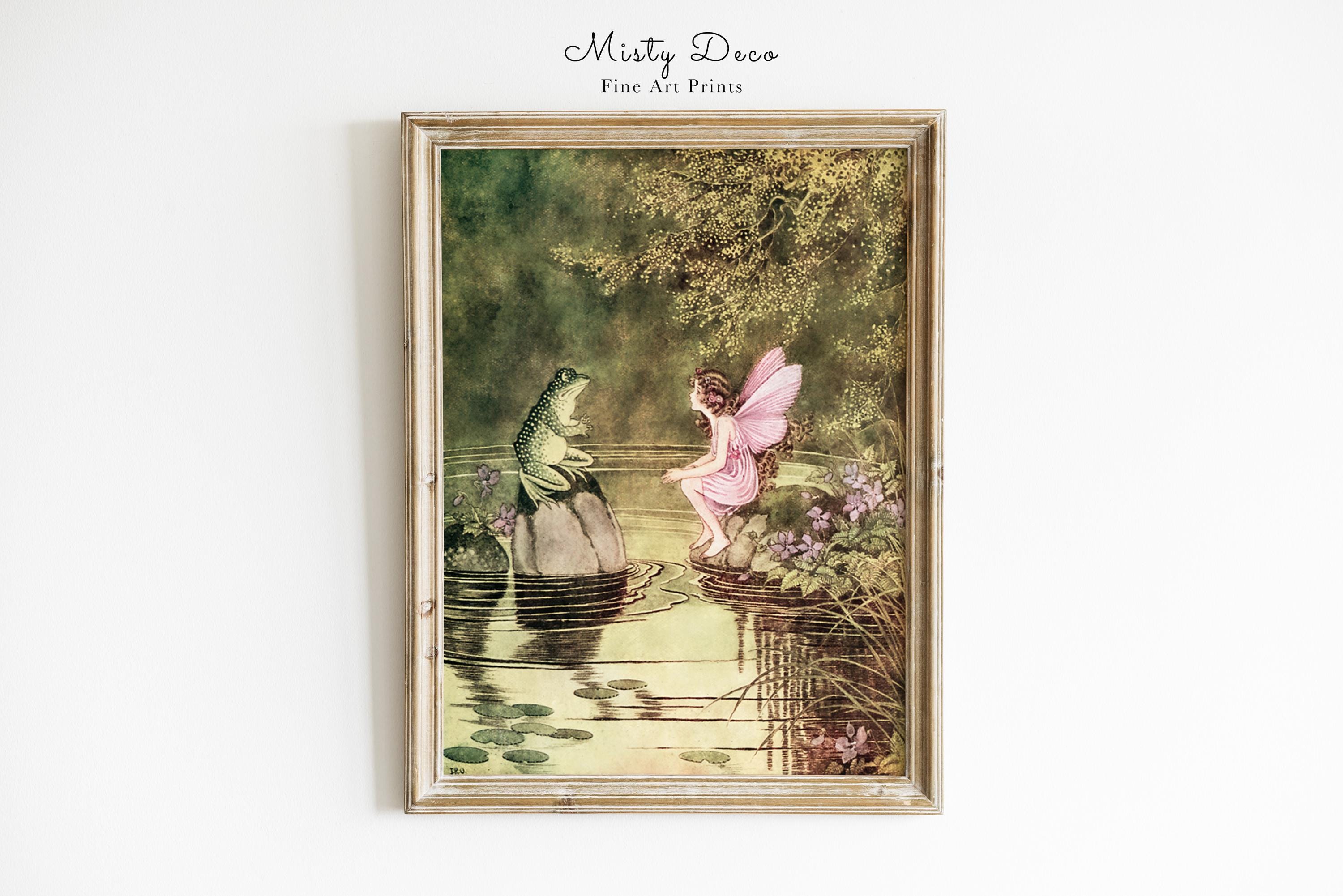 アート・デザイン・音楽 The Fairy World of Ida Rentoul Outhwaite Ida Rentoul Outhwaite Fairyland, Kidsroom Wall Art, Vintage