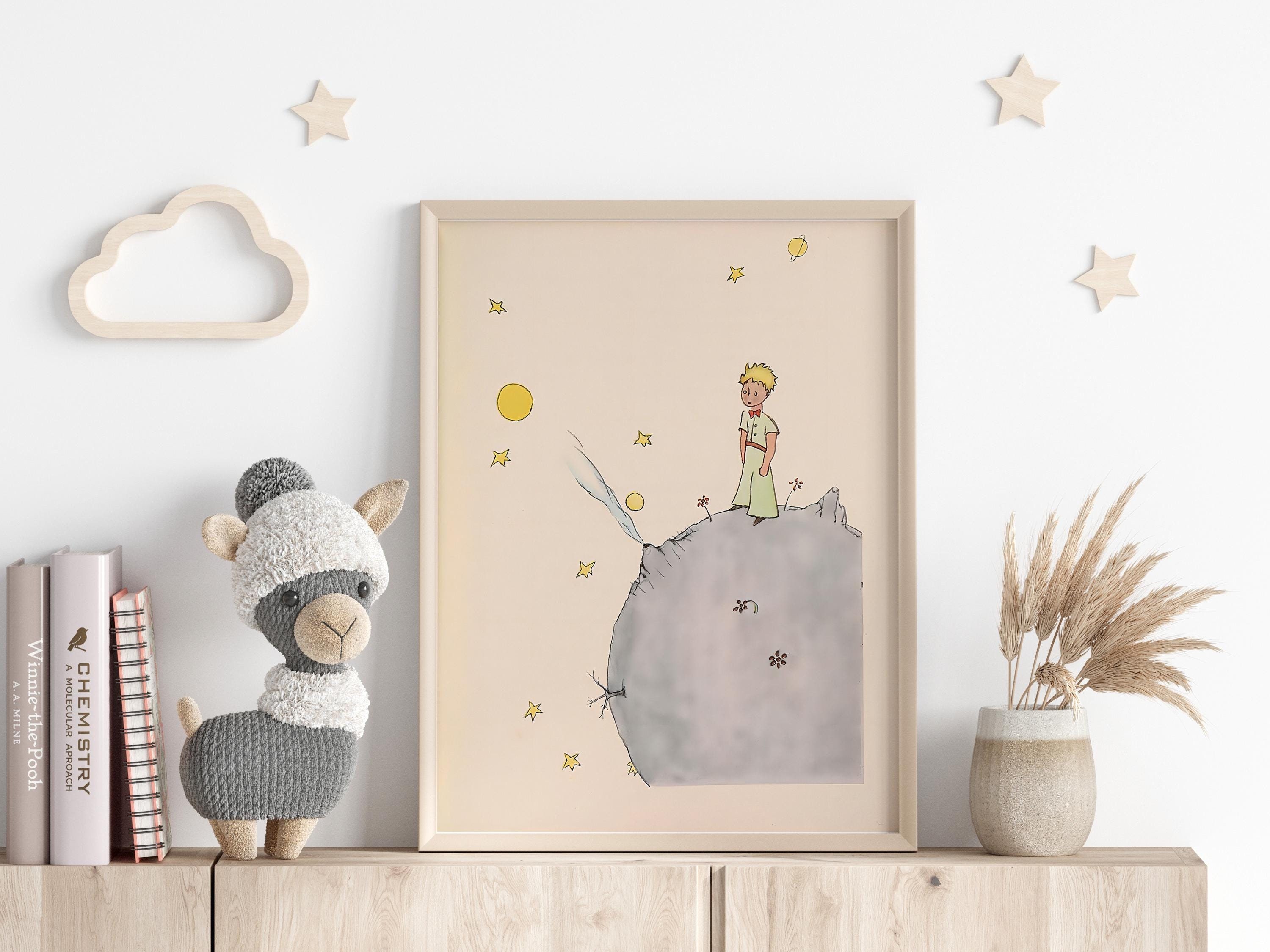 Editions Clouet Targa In Metallo 'Il Piccolo Principe' - Poster Da Parete 15x21 Cm Con Illustrazione Del Pianeta