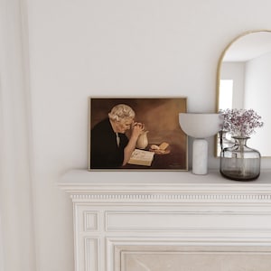 Gratitude by Eric Enstrom, Old Woman Praying Over Bread, Pray To Jesus Printable Wall Art, Elderly Woman Praying Over Food, Pray to God Art.