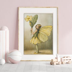 Vintage Flower Fairy Illustration by Cicely Mary Barker, Perfect Wall Art for your Nursery.