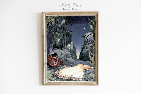 Printable French Fairytale Wall Art by Frances Virginia Sterrett, Children's Room Wall Decor.