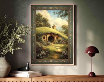 Fantasy House Fellowship Floating Framed Canvas, Power Ring Canvas Art Mounted in a Beautiful "Floating Frame".