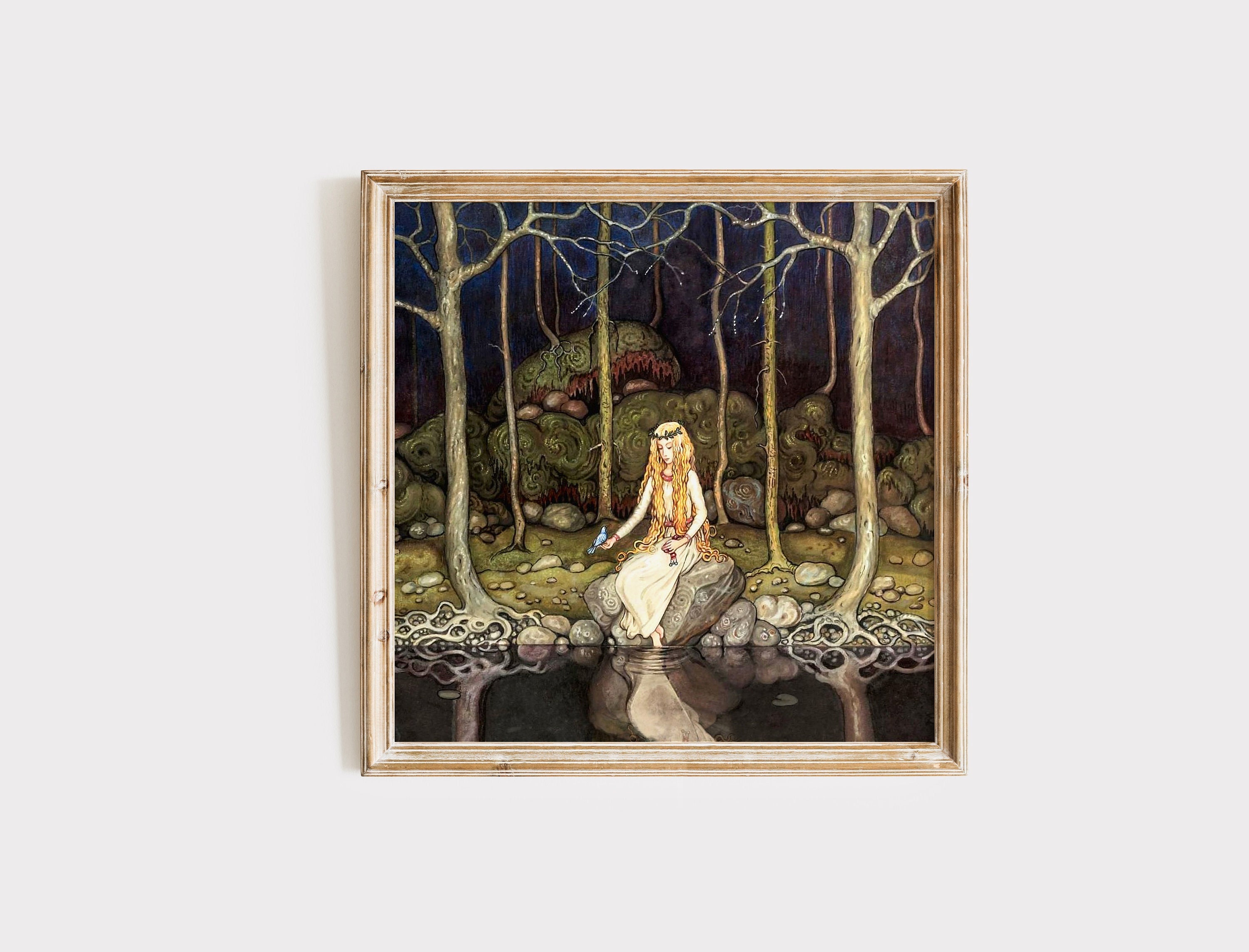 Wee Blue Coo Grußkarte 'John Bauer Malt Trolle' – Hochzeitstag, 12,5 X 17,5 Cm, 280 G/m² Karton