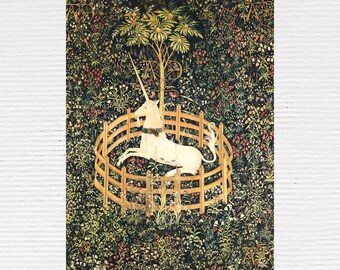 Unicorn in the garden tapestry sale