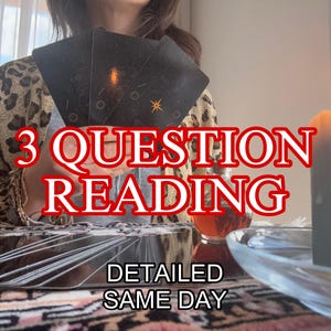 3 Question Tarot Reading, Same Hour/Same Day Reading, Tarot Reading, Tarot Card Reading