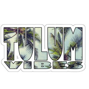 Tulum decal, Tulum sticker, indoor outdoor sticker,  waterproof vinyl sticker, water bottle sticker