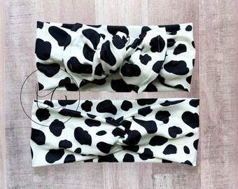 Cow Print l Girl Headbands |Adult Headwraps | Toddler Headbands | Mommy and Me Headbands| Baby Headbands | Adult Headbands