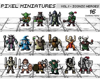 Pixel miniatures - vol.1 "Héros iconiques"