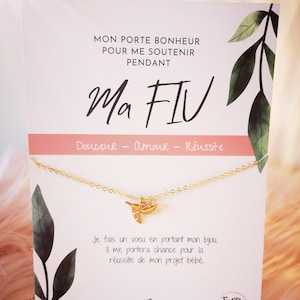 Collier PMA FIV fertilité désir grossesse colibri