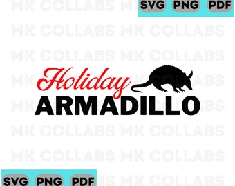 Holiday Armadillo Friends Chrismukkah SVG PNG PDF Digital Print Download Cricut Sublimation