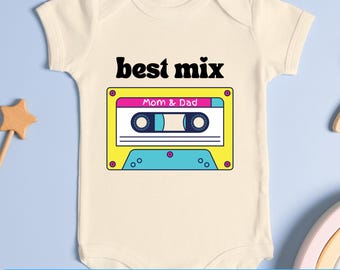 Best Mix Mom & Dad Retro Vintage 80s 90s Babies Baby Shower Gifts Millennial Parents Nostalgic SVG PNG JPG Digital Print Download